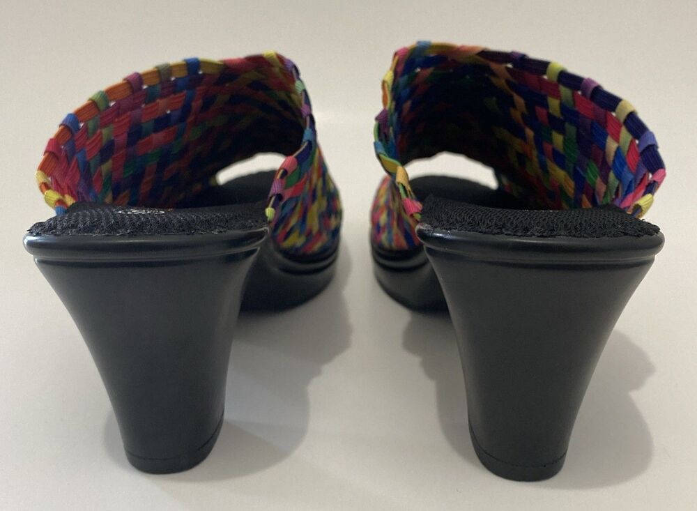 Bernie Mev Sun Texas Rainbow Basket Weave Slide Mule Shoes EU 37 US 6.5 - 7 NEW - Picture 8 of 10